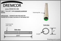 10'6" frame tent aluminum rafter